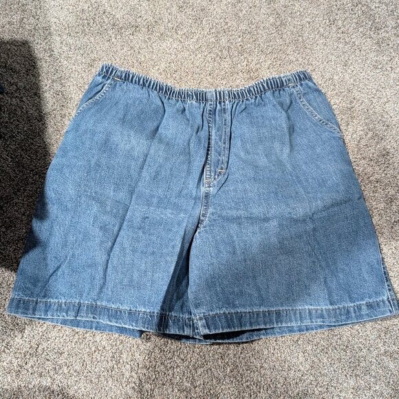 5 Pair White Stag elastic denim shorts size 16 womens Waist 38" - Picture 4 of 5